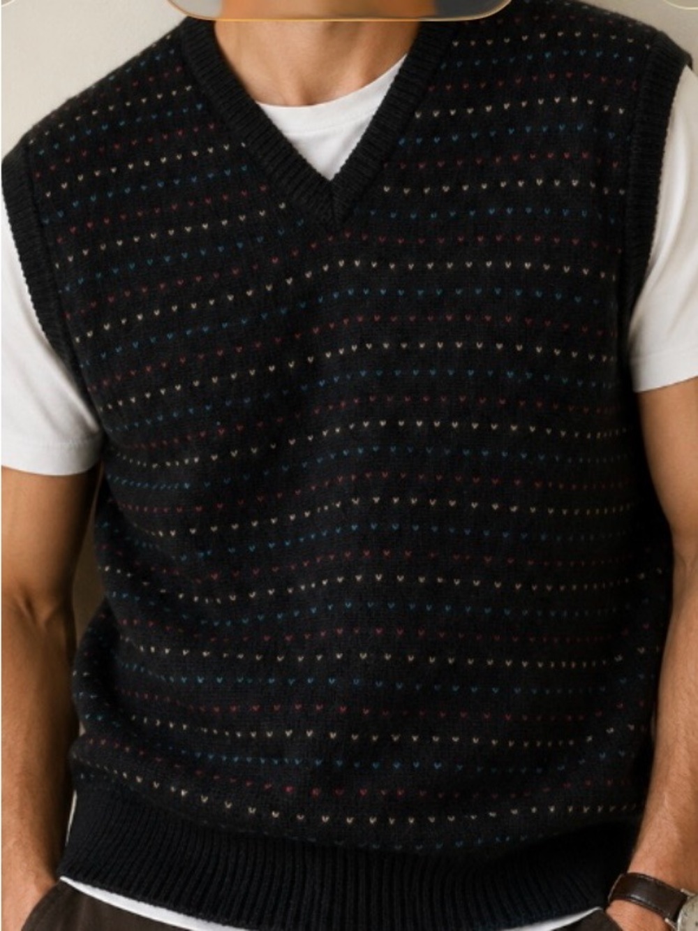 Vintage Arrow Paddock Club Baronet 100% Wool Sweater Vest XL